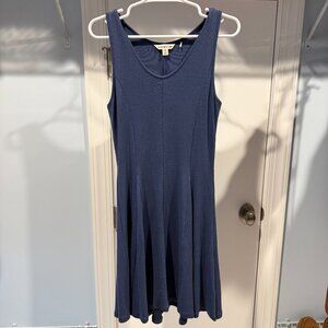 Toad & Co Women's Daisy Rib Sleeveless Dress, Medium, Blueberry
